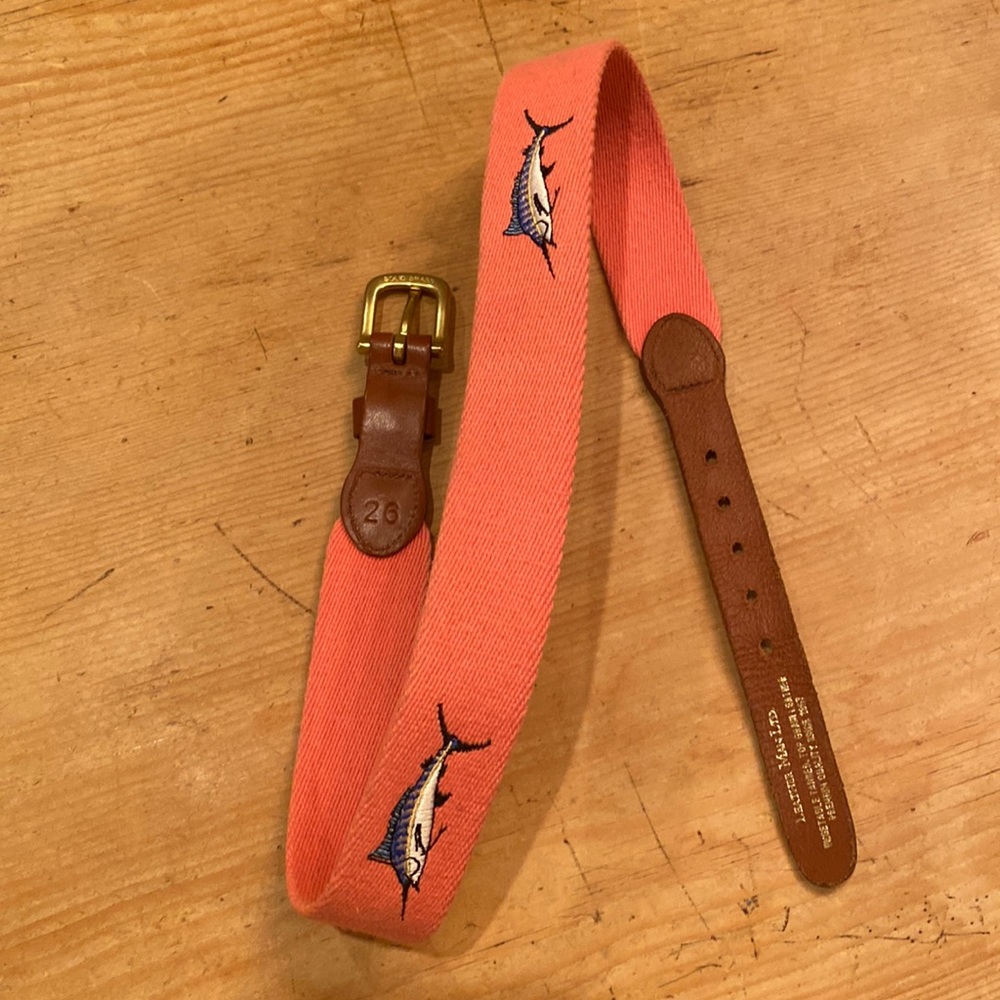 Leather Man boys blue marlin belt